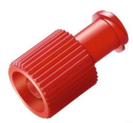 Combi Stopper, Verschlusskonus rot, steril, Luer-Lock weiblich und männlich