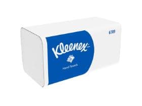 Falthandtücher Kleenex® 21.2 x 21.5 cm 2-lagig, Interfold, weiss