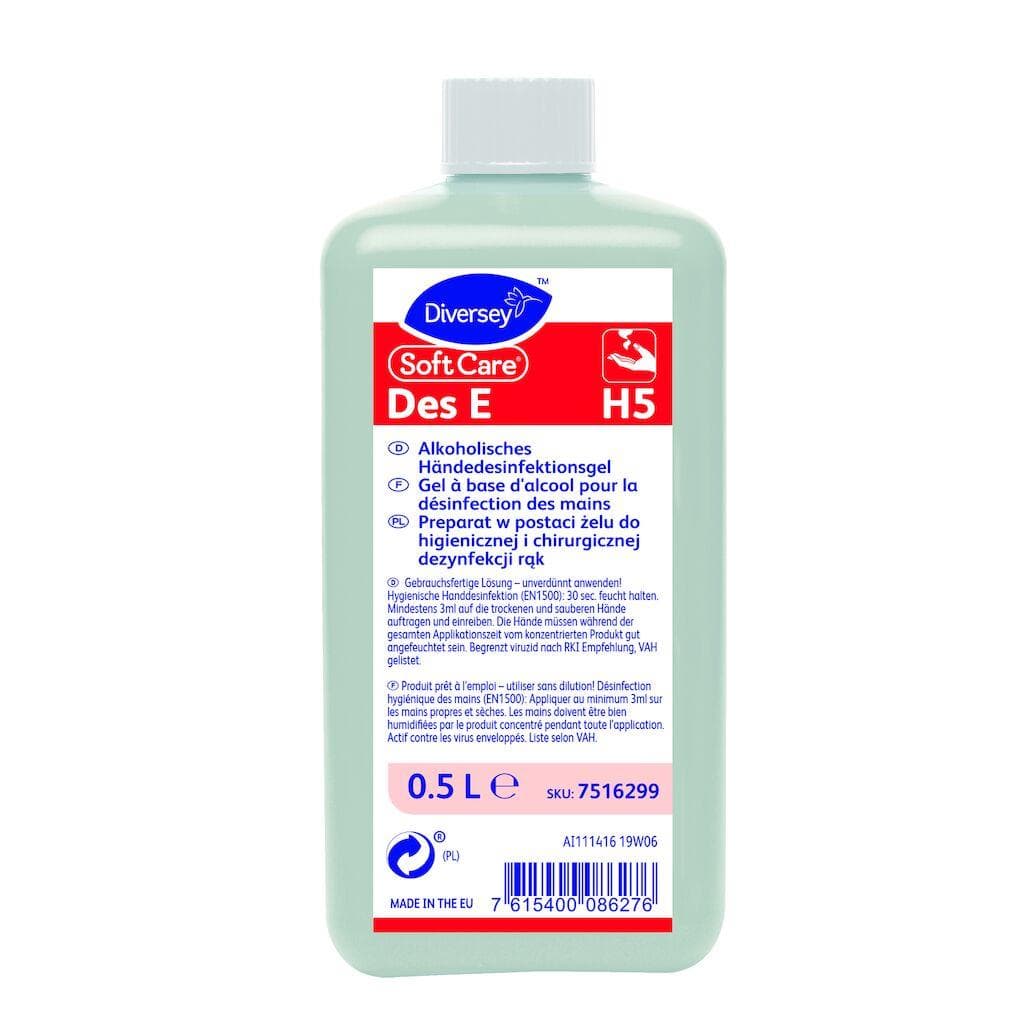 Händedesinfektionsgel Soft Care Des E Flasche à 500 ml