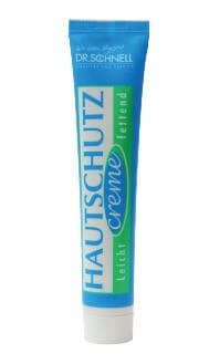 Dr. Schnell Hautschutzcreme zieht schnell ein und fettet nicht