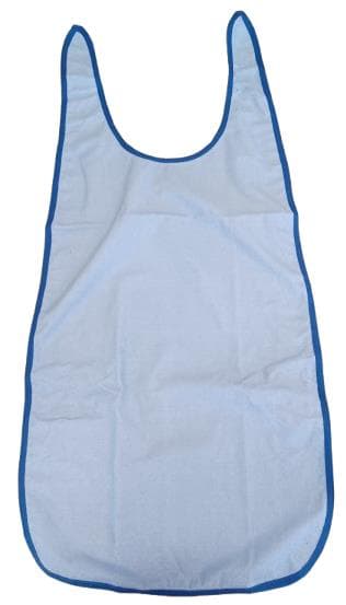 Esslätzchen, 48 x 100 cm, blau, zum Binden, Baumwolle / Polyester mit