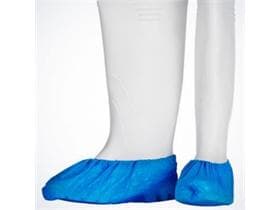 Überschuhe aus Polyethylen, blau, 15 x 42 cm, gehämmert