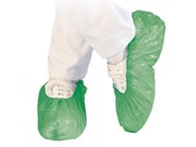 Überschuhe aus Polyethylen (CPE) 40 my grün, Einheitsgrösse Länge 41 cm,
