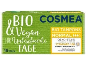 Cosmea Tampons Normal, weiss, aus 100% Bio-Baumwolle, dermatologisch