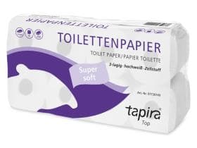WC-Papier TAPIRA Top, Zellstoff 3-lagig, hochweiss, 250 Blatt, FSC