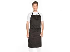 Latzschürzen, Polycotton, schwarz, Länge: 80 cm, Breite: 80 cm, mit langen