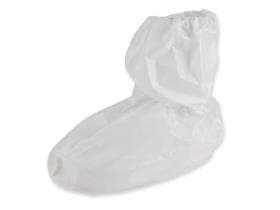 Überschuhe- stiefel, weiss, aus PP, PE beschichtet, Länge: 34 cm,
