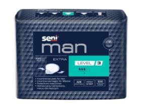 Seni Man Extra, Level 3, 500 ml atmungsaktiv, latexfrei, 19 x 23,5 cm