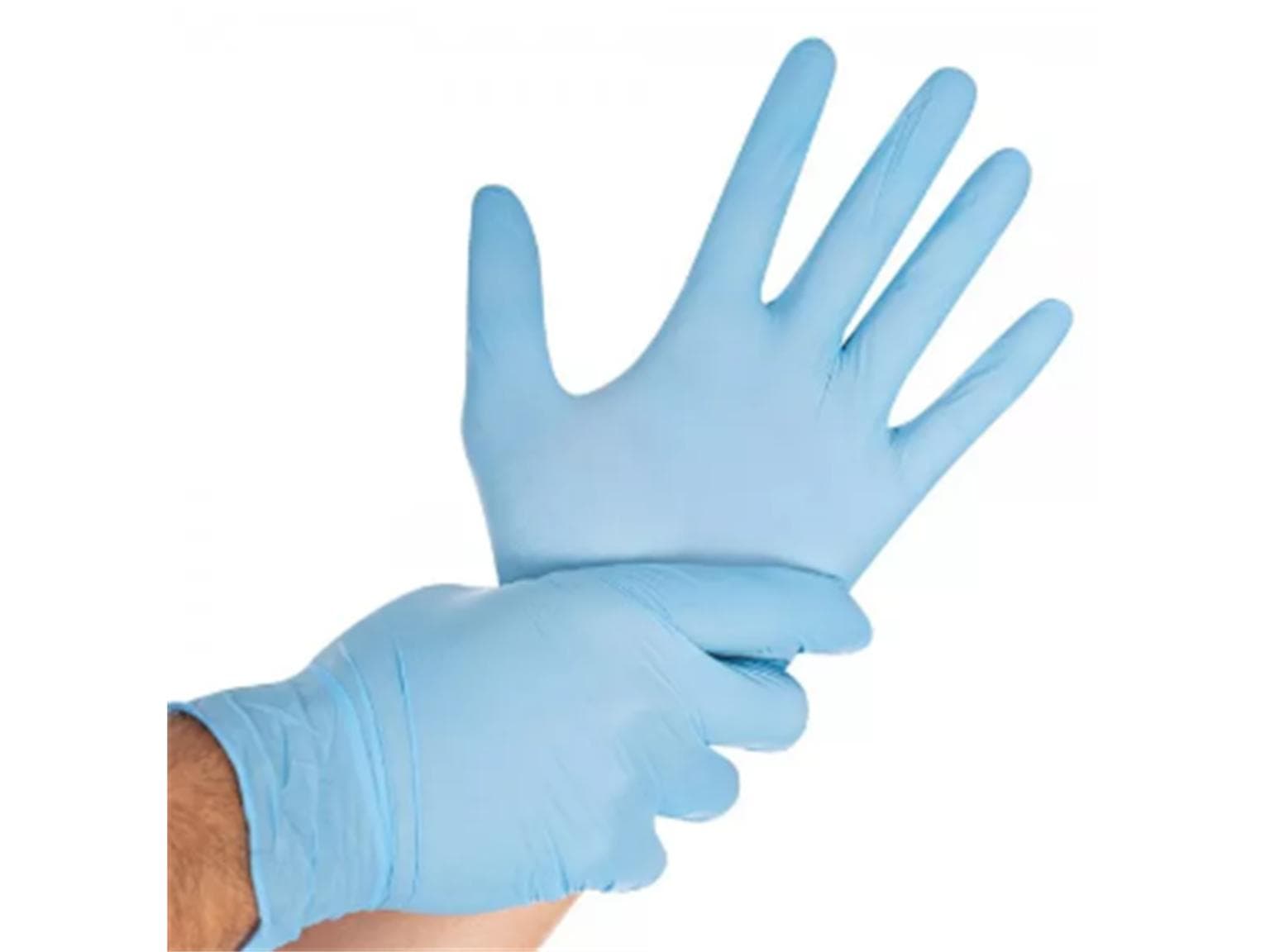Nitril-Handschuhe,Grösse XXL, puderfrei, blau, Länge 24 cm