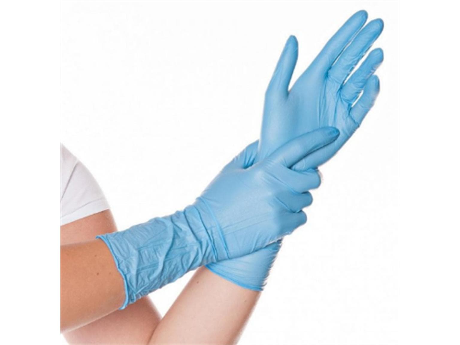 Handschuhe Nitril "SAFE Long" blau, Grösse S, starke Qualität, 30 cm