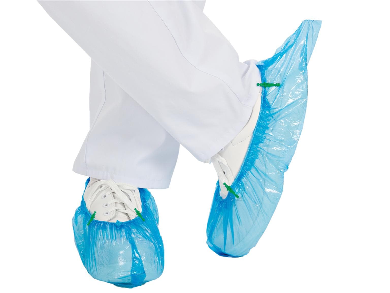 Überschuhe aus PE für Easy Box Spender 25 my, blau, Einheitsgrösse Länge 53 cm,