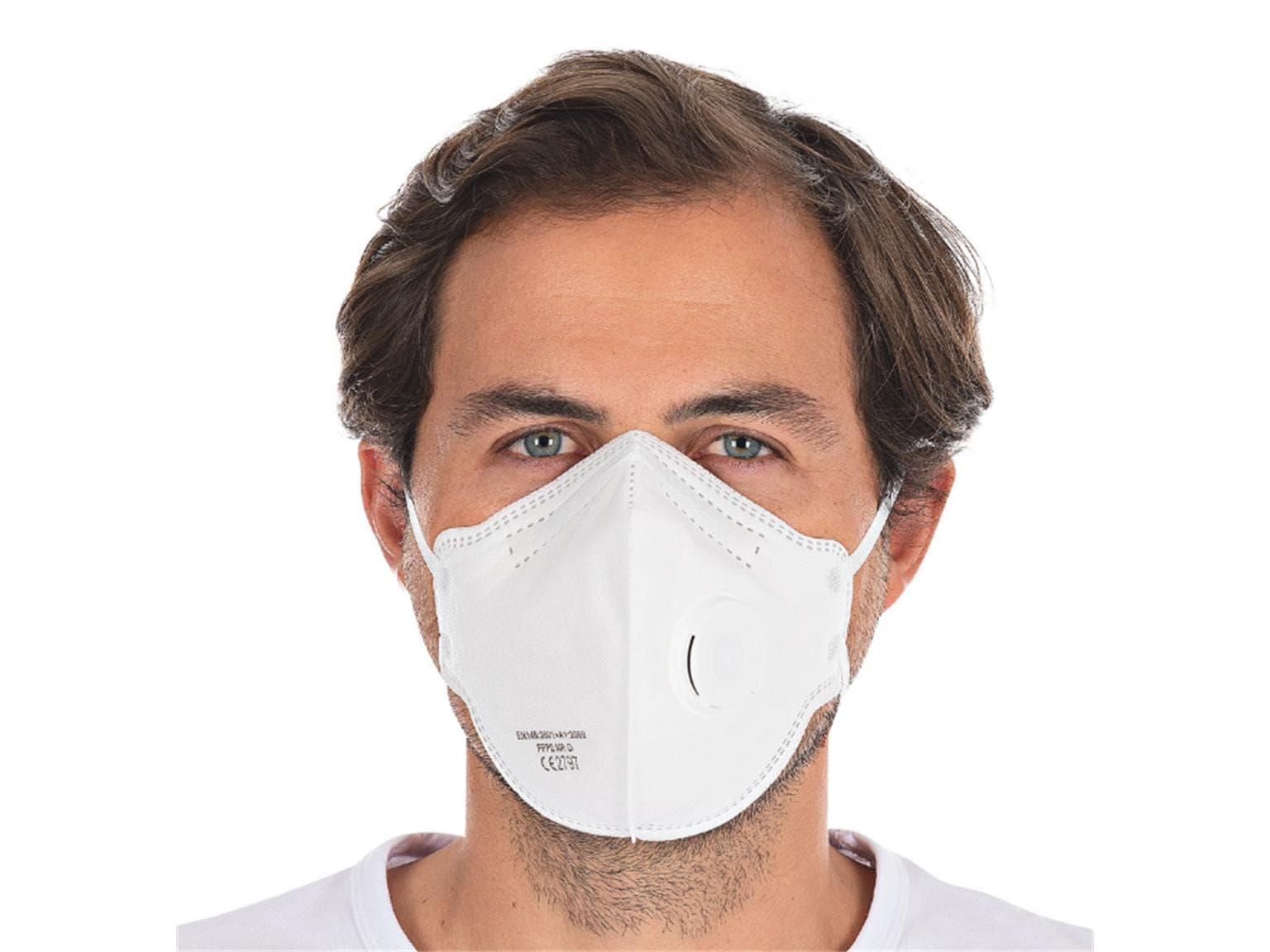 Atemschutzmaske FFP2 mit Ventil, weiss EN 149:2001+A1:2009, faltbar,