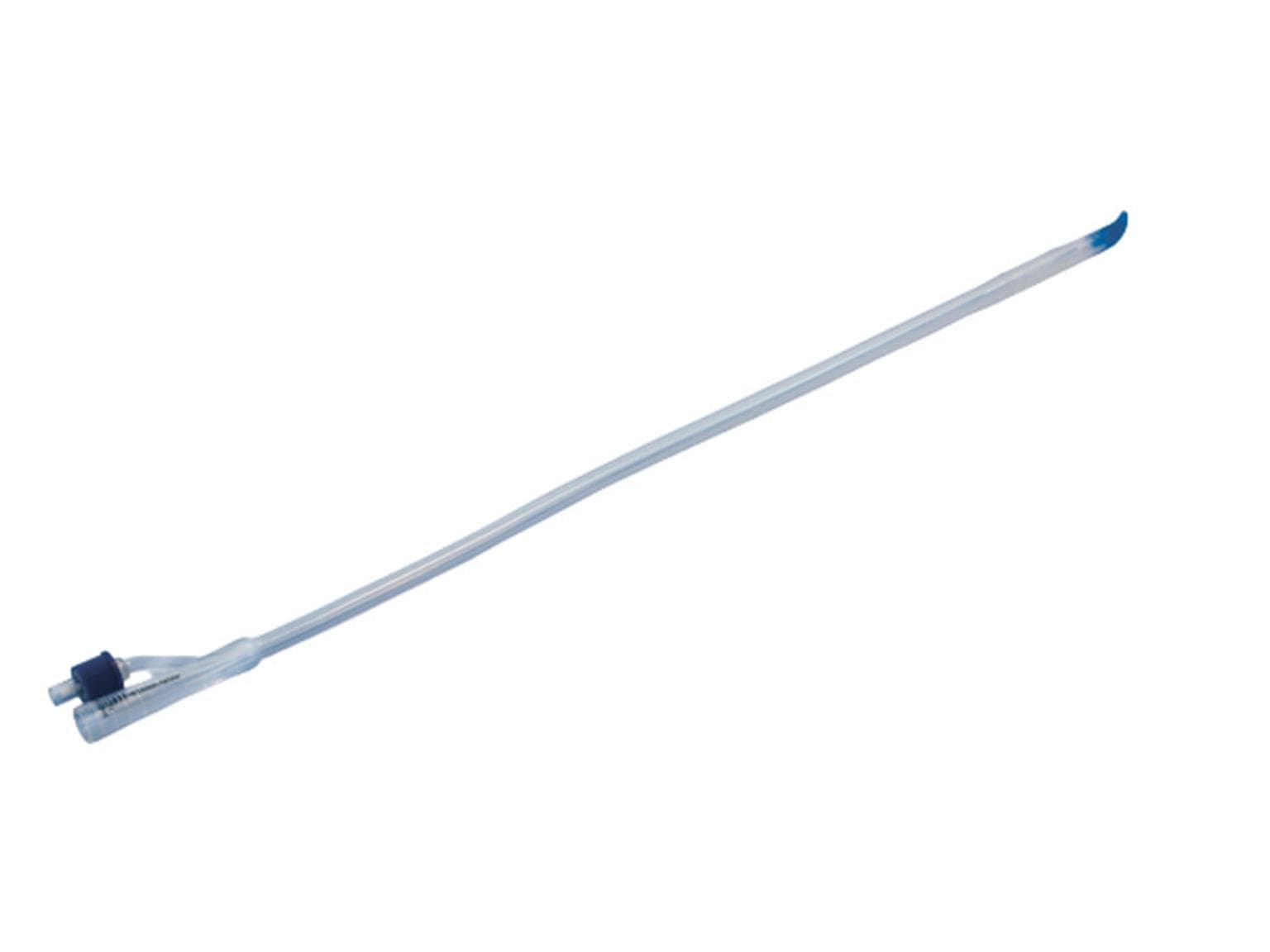 Ballonkatheter Silikon, Tiemann-Spitze 2-Weg, CH14, 5-10ml