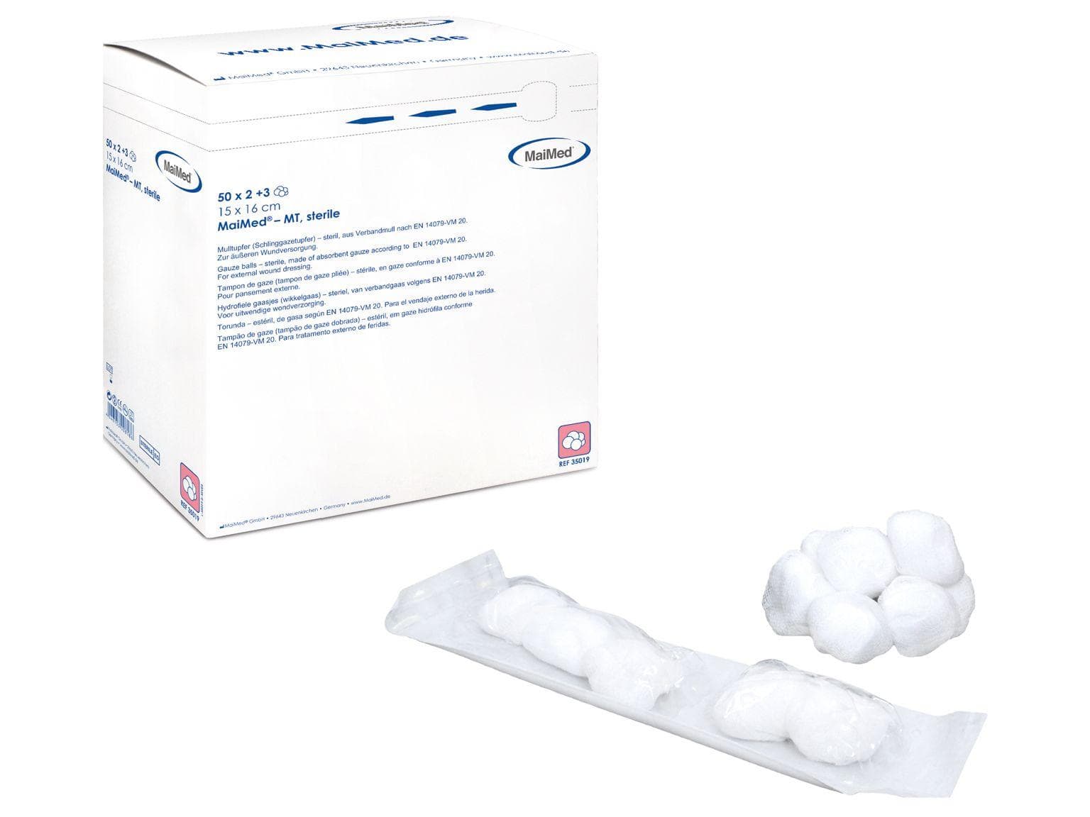 Gaze-Rundtupfer, steril, 20 x 20 cm, Gr. 3 pflaumengross, 100 x 3 Stück