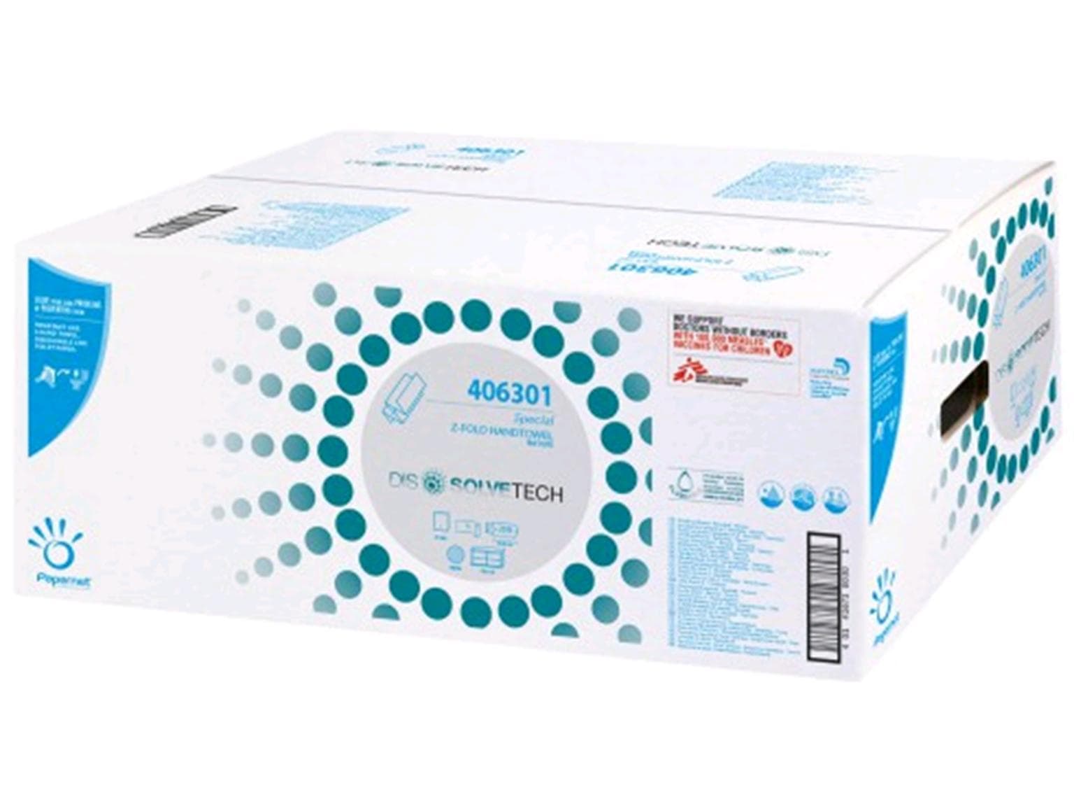 Falthandtücher "Z" Uninature 1-lagig 38 gm2, 20,3 x 24 cm, Z-Falzung, Krepp,