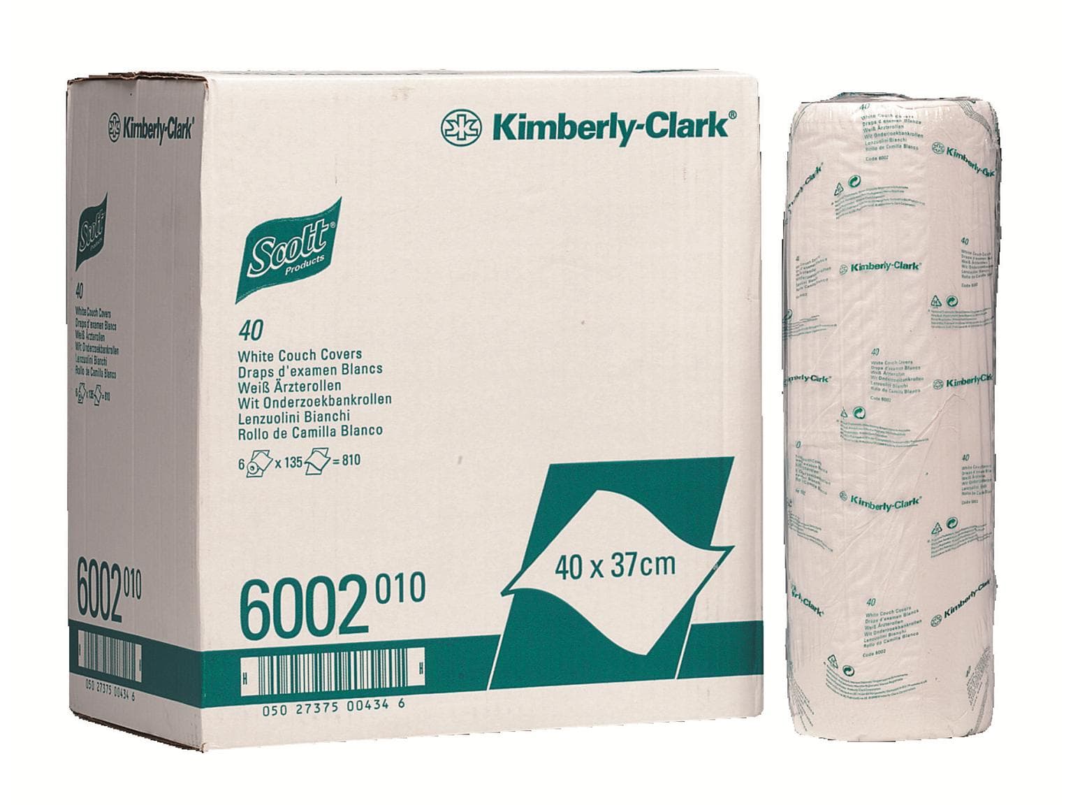 Aerzterollen Scott 50 Super-Soft 2-lagig 50 x 37 cm, weiss, Rolle à 135 Tücher