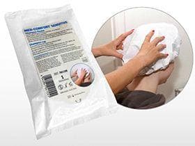 Shampoohaube feucht, weiss, reinigend pflegend mit Conditioner, entspricht