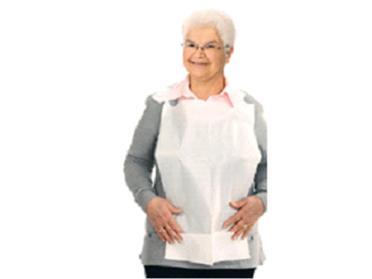 Schutzservietten 37 x 66 cm, mit Tasche 2-lagig, weiss, Tissuepapier 22 gm2 mit