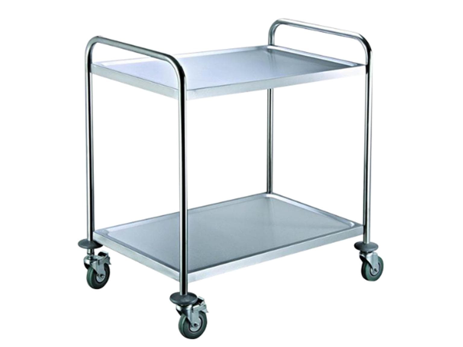 TROLLIES Mehrzweckrollwagen,86,5x54x94cm Edelstahl, mit Bremsen, 2 - Böden