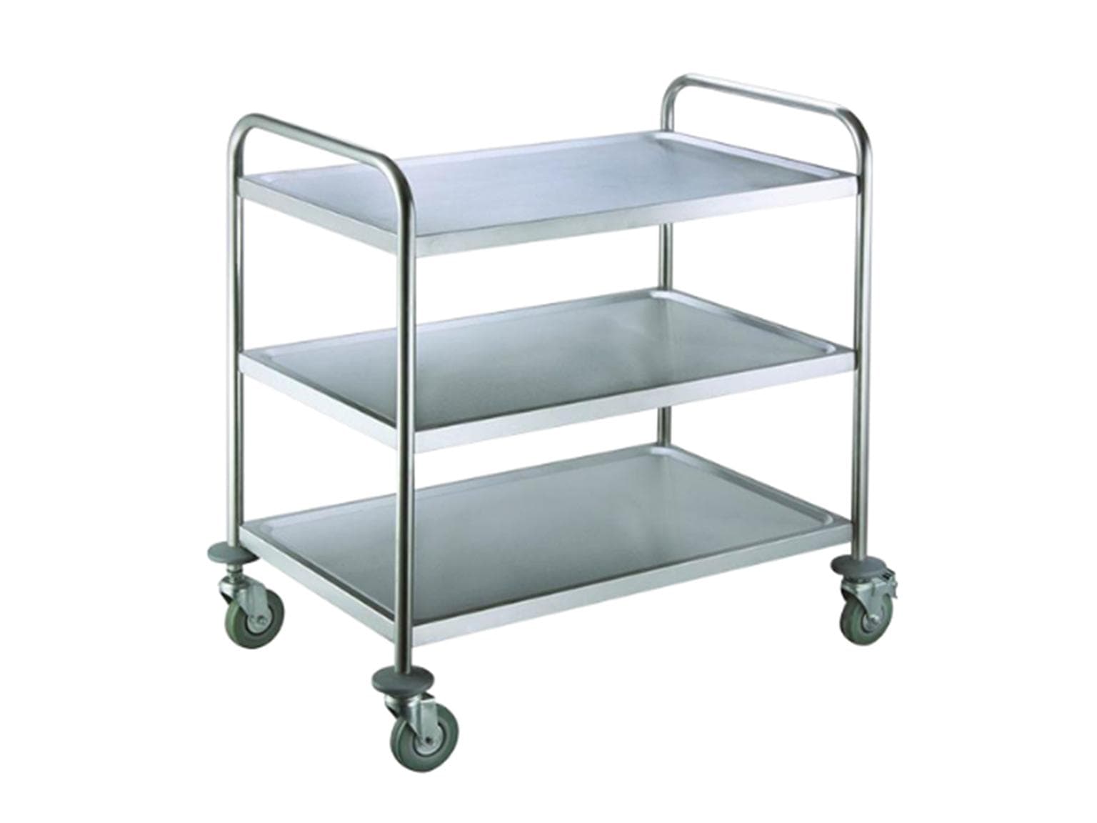 TROLLIES Mehrzweckrollwagen,86,5x54x94cm Edelstahl, mit Bremsen, 3 - Böden