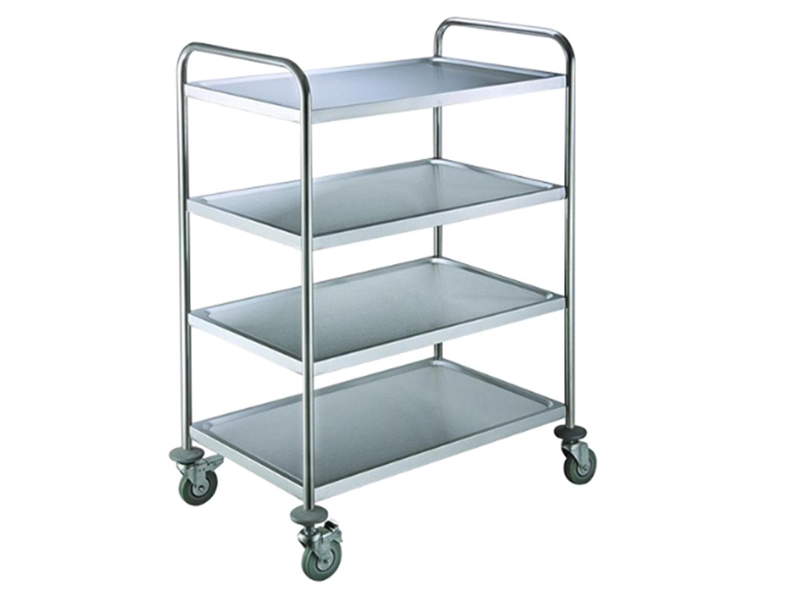 TROLLIES Rollwagen, 86,5 x 54 x 125cm Edelstahl, mit Bremsen, 4 - Böden