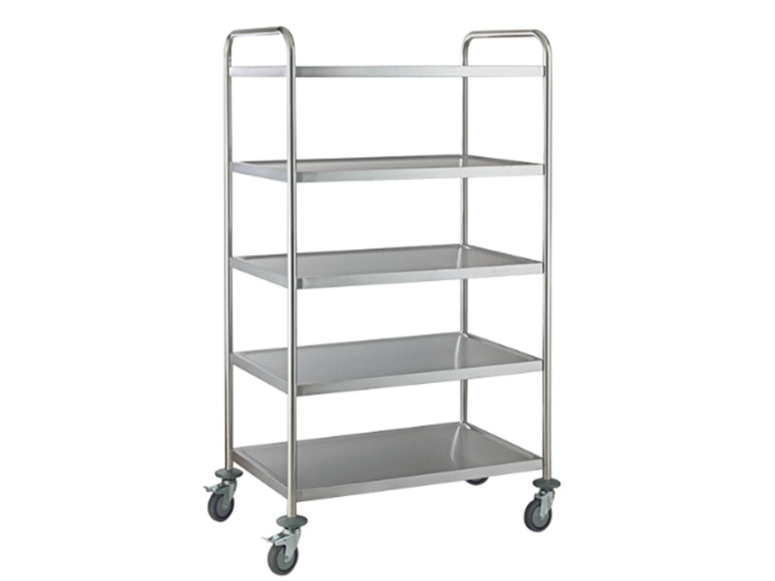 TROLLIES, Mehrzweckrollen, 86,5x54x154cm Edelstahl, mit Bremsen, 5 - Böden