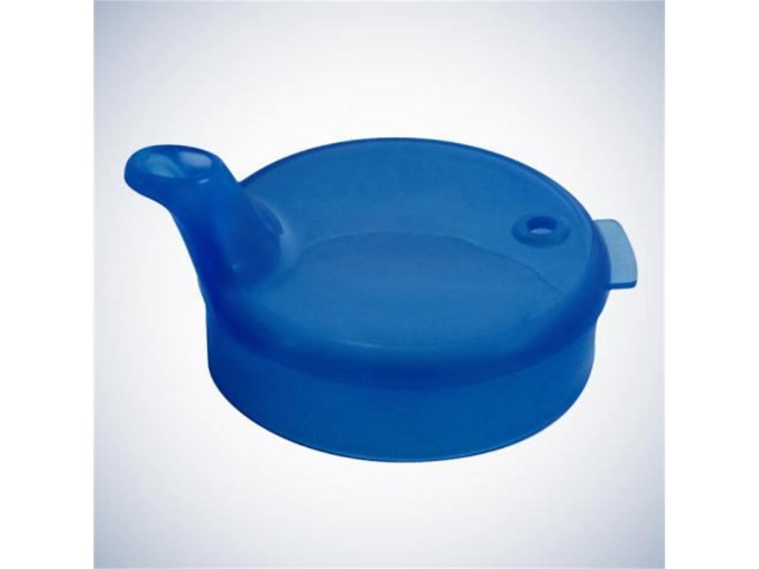 Schnabelbecher Oberteil, blau, ovale Öffnung ca. 12 x 10 mm,aus Polypropylen,
