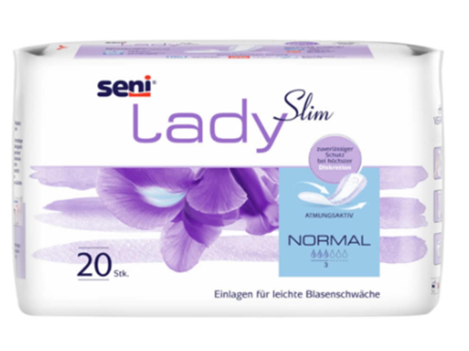 Einlagen Seni Lady Slim Normal Saugstärke 360 ml, 28 x 10.5 cm