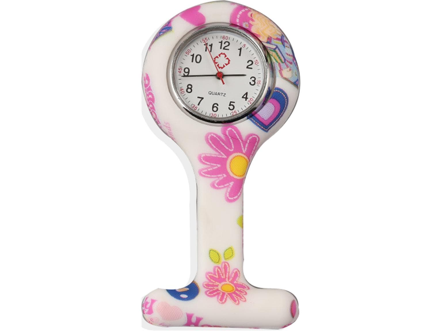 Schwesternuhr, Silikon, "Hobbie" ø 4 cm, 8 cm lang