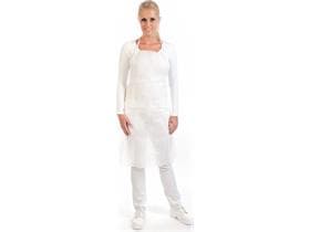 Latzschürze, PP, 40 gm2, weiss 90 x 70 cm, feuchtigkeits- und schmutz-