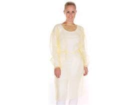 OP-Kittel PP-Vlies 26 gm2, 115 cm Länge x 140 cm Umfang, gelb