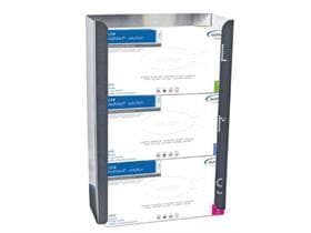 Handschuhspender aus Edelstahl, für 3 Handschuhboxen, inkl. Befestigung-