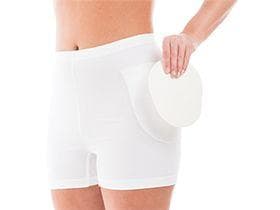 HIPPIES SET, 4 x Hüftschutzhosen und 2 x Protektoren, weiss, Grösse S