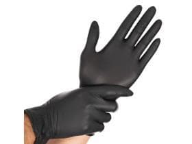 Nitril-Handschuhe, Safe Premium, Grösse S, puderfrei, schwarz,