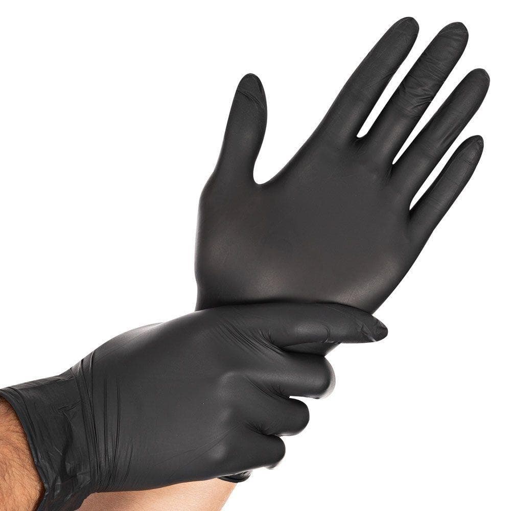 Nitril-Handschuhe Safe Premium schwarz Grösse M, puderfrei