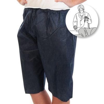 Koloskopie-Shorts, PP, dunkelblau, mit rückseitiger Untersuchungsöffnung, Gr.XL