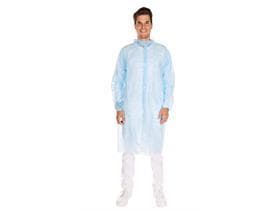 Besucherkittel PP-Vlies 30gm2,Grösse XL blau, 110 cm lang, luftdurchlässig