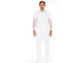 Besucherkittel PP-Vlies 30gm2,Grösse XXL weiss, 110 cm lang, Umfang: 140 cm,
