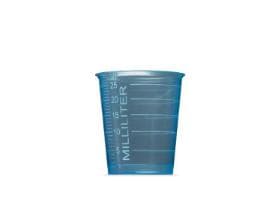 Medikamenten Becherli, blau 30 ml, graduiert