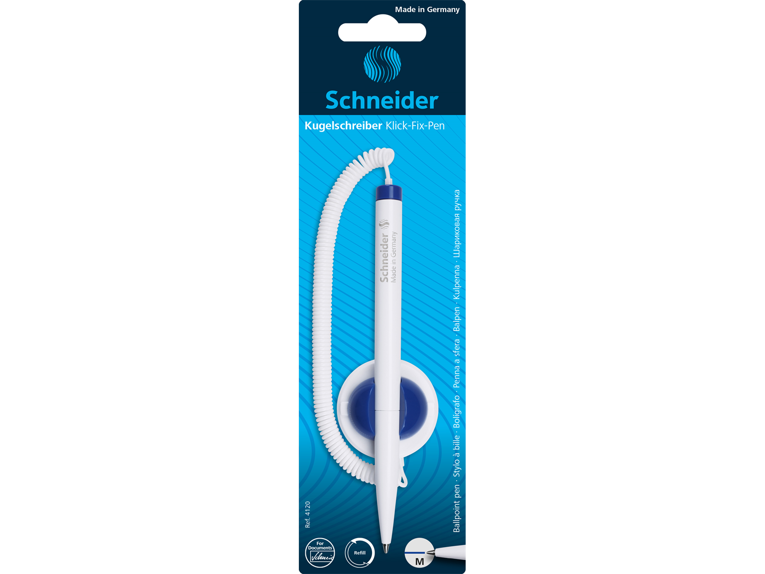 Schneider Klick Fix Pen Universal mit Teleschnur am Klemmbacken