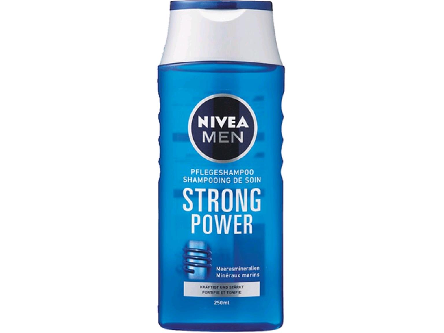 Nivea Shampoo 250 ml For Men Strong Power, kräftig das Haar