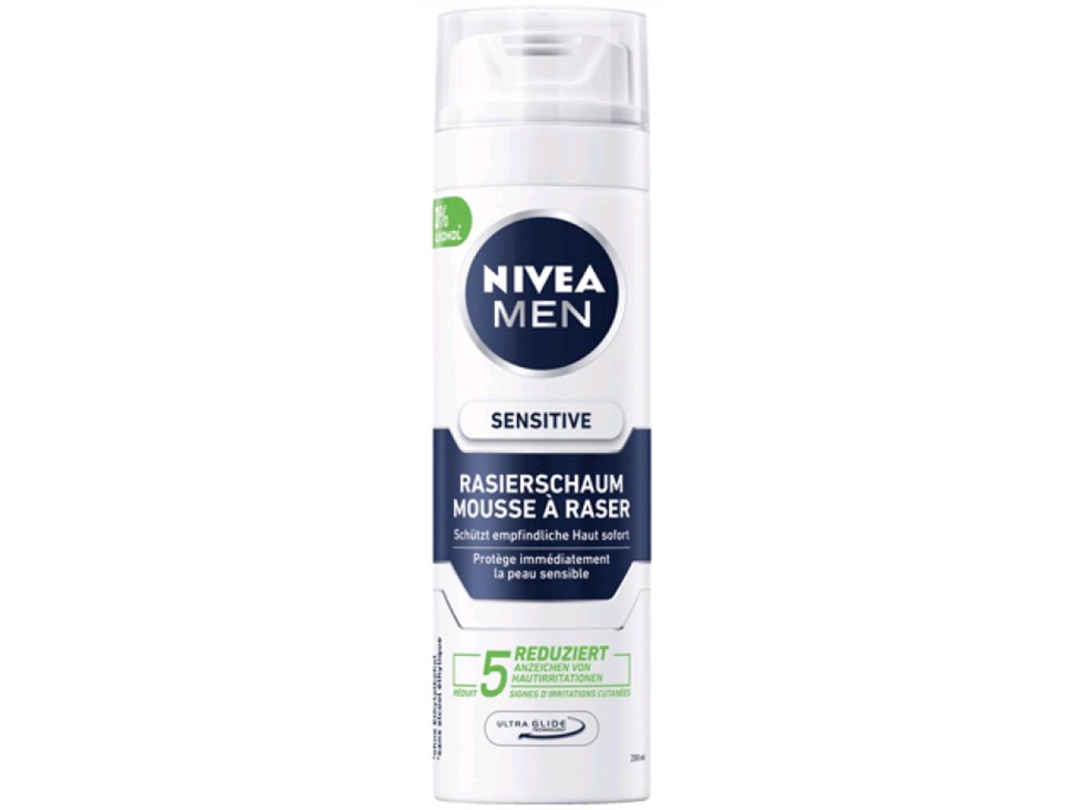 Nivea Rasierschaum 200 ml Sensitive, schützt empfindliche Haut