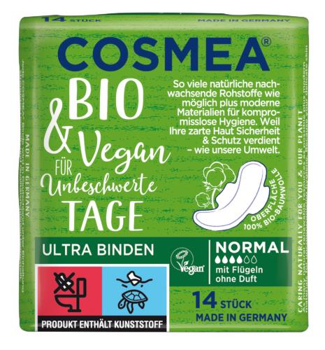 Cosmea Ultra Bio Binde Normal, mit Flügeln, weiss, kaum spürbar,