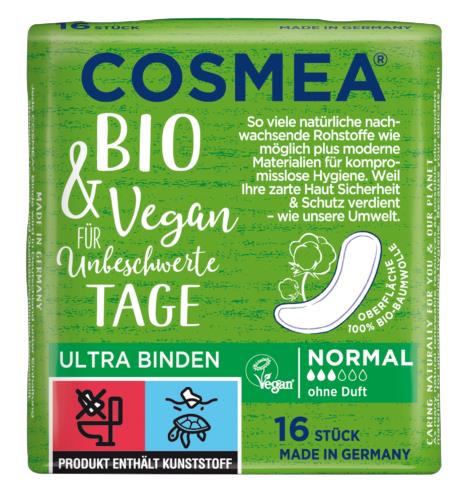 Cosmea Ultra Bio Binde Normal, ohne Flügeln, weiss, kaum spürbar,