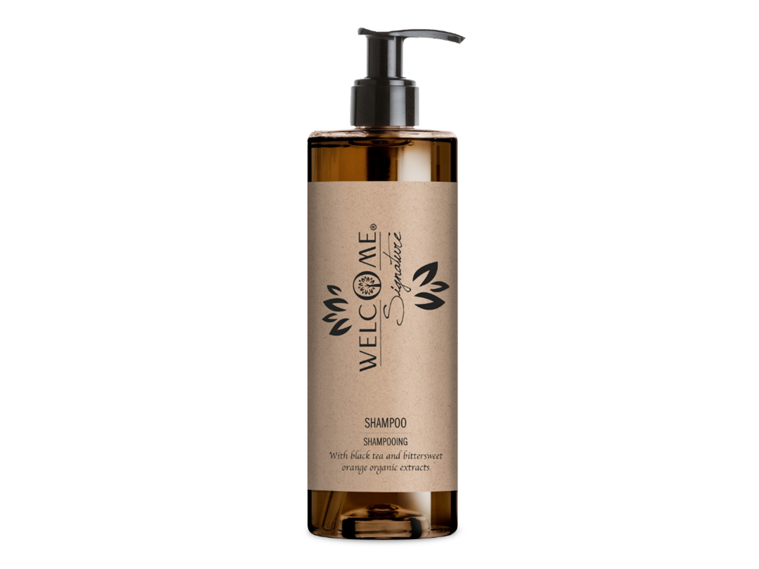 Welcome Hair Shampoo, 380 ml mit Bio-Extrakten, Pumpspender