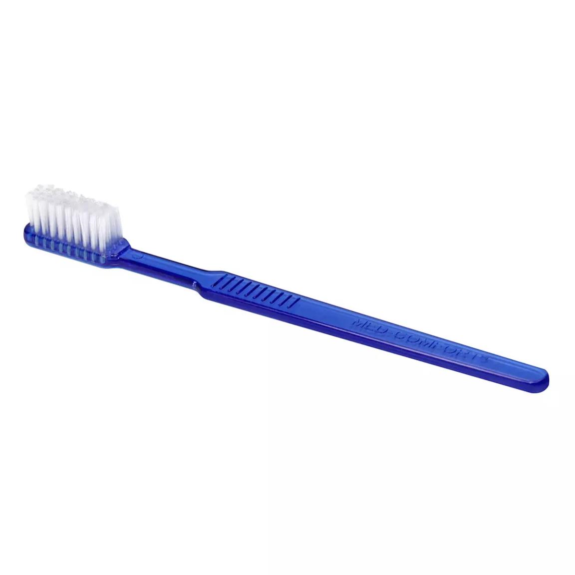 Einwegzahnbürste ohne Zahncreme, Länge: ca.15 cm, Polystyrol, blau,