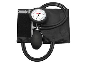 Blutdruckmessgerät Deluxe, schwarz, aneroid, 2-Schlauchsystem PVC