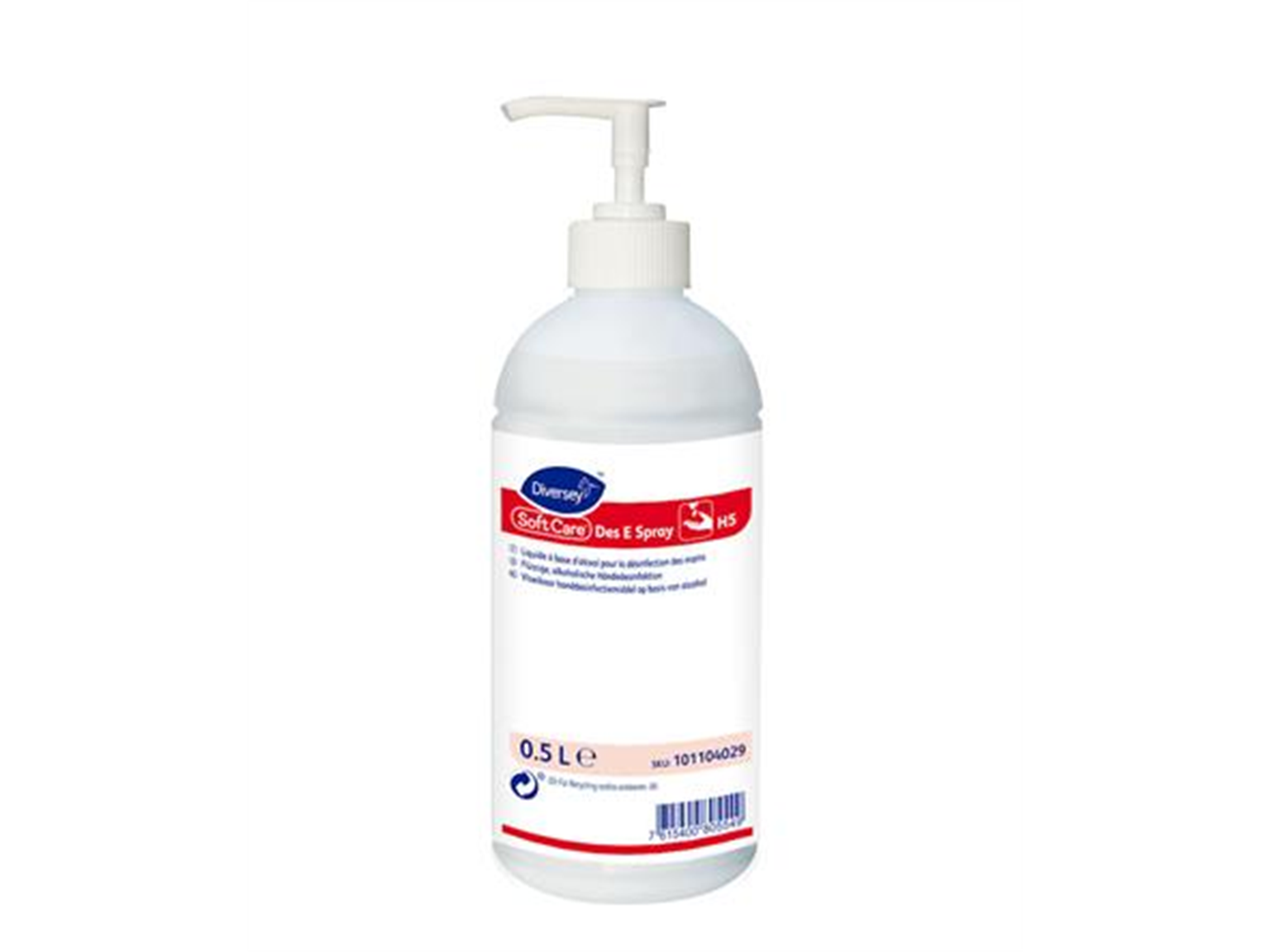 Händedesinfektionspray Soft Care Des E Flasche à 500 ml, alkoholhaltig