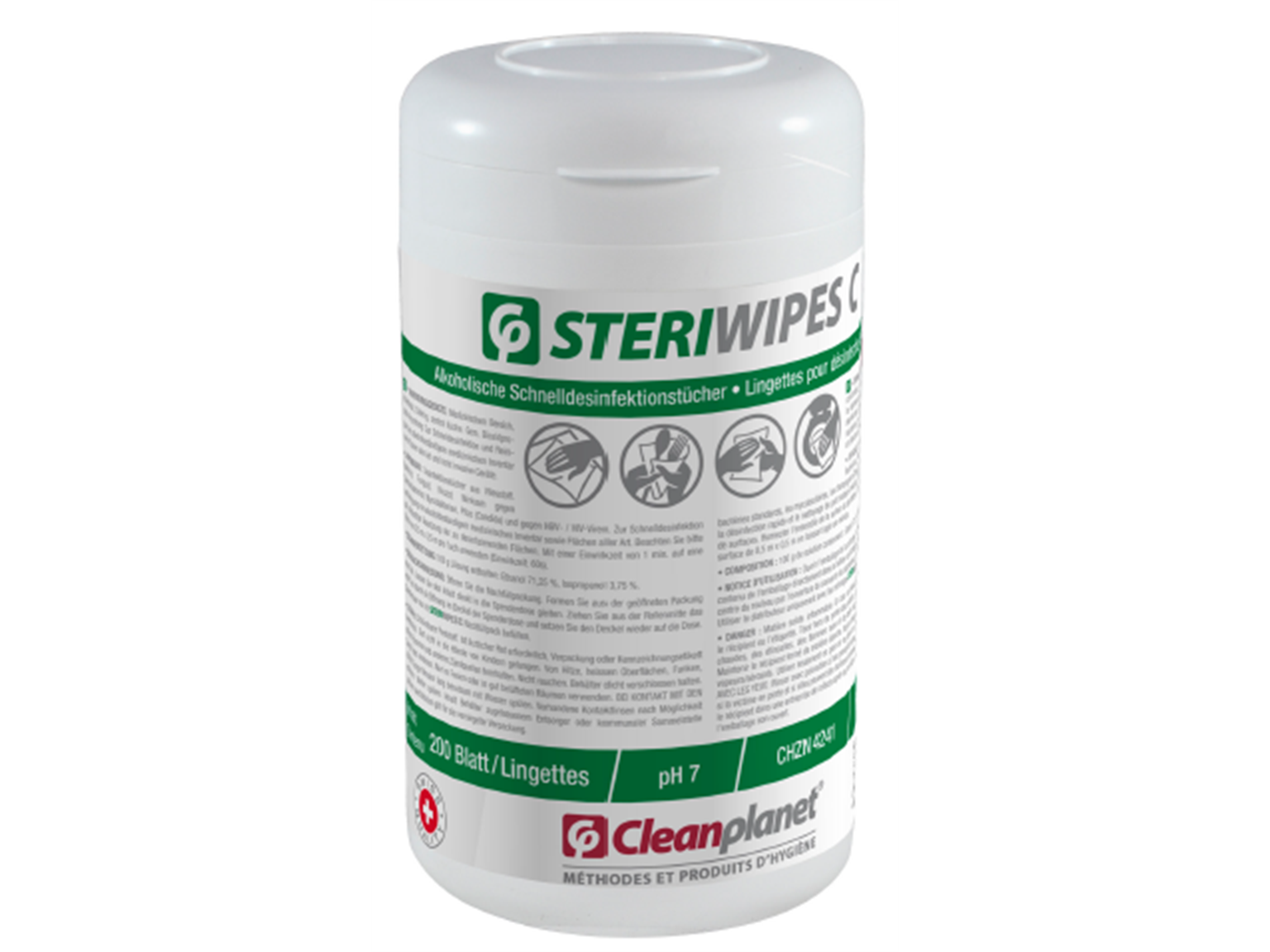 Steriwipes C Desinfektionstuch für Oberflächen, Dose à 200 Tücher