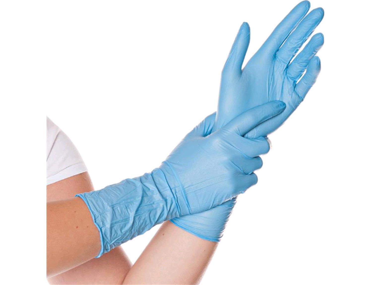 Nitril-Handschuhe "SAFE LONG" blau, puderfrei, Grösse XL, 30 cm lang